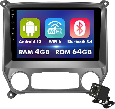10.1 Inch IPS Touchscreen Android 12 Car Stereo for Chevrolet Silverado/GMC Sierra 2014-2018 with Wireless CarPlay & Android Auto 2+32GB Car Radio, Support GPS, WiFi, Bluetooth, FM, Backup Camera, in Saudi Arabia