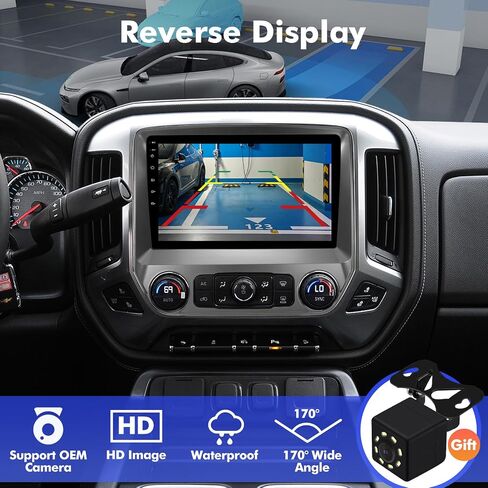 10.1 Inch IPS Touchscreen Android 12 Car Stereo for Chevrolet Silverado/GMC Sierra 2014-2018 with Wireless CarPlay & Android Auto 2+32GB Car Radio, Support GPS, WiFi, Bluetooth, FM, Backup Camera, in Saudi Arabia