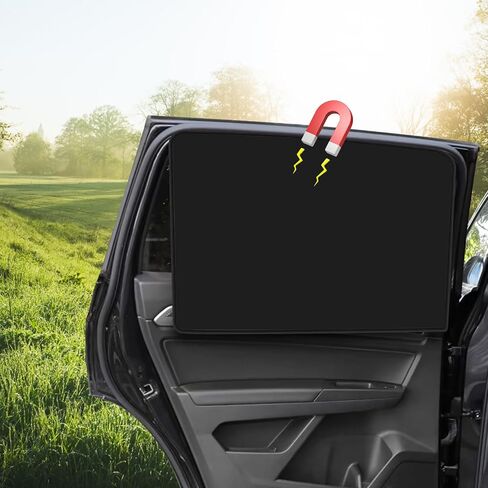 Ovege Car Window Shades Magnetic 2pcs Universal Car Window Screen Mesh Side Window Sun Shade Automotive Window Sunshades for Driver Passenger (Front Seat 2pcs-) in Kuwait