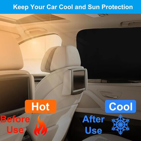 Ovege Car Window Shades Magnetic 2pcs Universal Car Window Screen Mesh Side Window Sun Shade Automotive Window Sunshades for Driver Passenger (Front Seat 2pcs-) in Kuwait