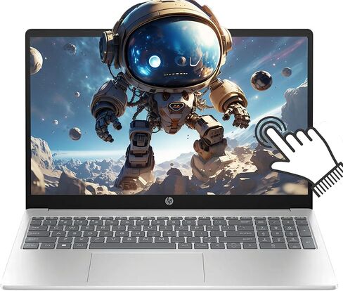 HP 15.6" Touchscreen Laptop 15 INCH HD Student Laptops, 12th Gen Intel i3 Processor (>i5-1035G1), 16GB RAM,1TB NVMe SSD, HDMI, WiFi, Type-C, Fast Charge, Windows 11, w/BWE Accessories in Saudi Arabia