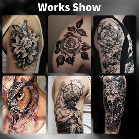 جلود تدريب التاتو مع ورق نقل - مجموعة ورق استنسل فارغ للتدريب على الوشم من جوديرو، تتضمن 20 قطعة من ورق التتبع و10 قطع من ورق التاتو مزدوج الجوانب للفنانين المبتدئين in Kuwait