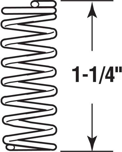 Prime-Line SP 9714 Compression Spring, Spring Steel Construction, Nickel-Plated Finish, 0.011 GA x 5/32 In. x 1 In. (6 Pack) in Saudi Arabia