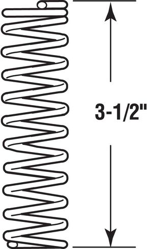 Prime-Line SP 9714 Compression Spring, Spring Steel Construction, Nickel-Plated Finish, 0.011 GA x 5/32 In. x 1 In. (6 Pack) in Saudi Arabia