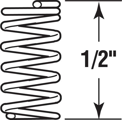 Prime-Line SP 9714 Compression Spring, Spring Steel Construction, Nickel-Plated Finish, 0.011 GA x 5/32 In. x 1 In. (6 Pack) in Saudi Arabia