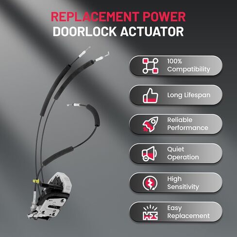 Door Lock Actuator Motor Compatible with Nissan Sentra 2007-2011 Replaces 937-277, DLA1127, SK937277, 80500-ET20A - Front Right Driver Side in Kuwait
