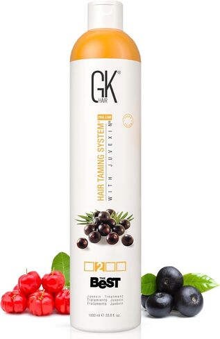 GK HAIR Global Keratin أفضل كوكو (33.8 أونصة سائلة/1000 مل) علاج للشعر بالكيراتين - مركب برازيلي احترافي لفرد الشعر للحصول على شعر ناعم وحريري وخالي من التجعد in Kuwait