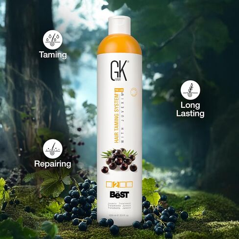 GK HAIR Global Keratin أفضل كوكو (33.8 أونصة سائلة/1000 مل) علاج للشعر بالكيراتين - مركب برازيلي احترافي لفرد الشعر للحصول على شعر ناعم وحريري وخالي من التجعد in Kuwait