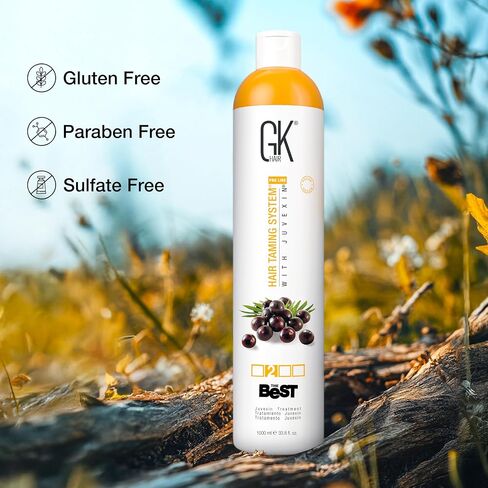GK HAIR Global Keratin أفضل كوكو (33.8 أونصة سائلة/1000 مل) علاج للشعر بالكيراتين - مركب برازيلي احترافي لفرد الشعر للحصول على شعر ناعم وحريري وخالي من التجعد in Kuwait