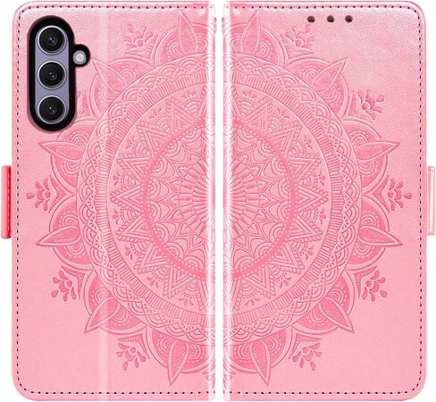 Asuwish Phone Case for Samsung Galaxy S24 Plus/S25 Plus S24+ S25+ 5G Wallet Cover Tempered Glass Screen Protector Credit Card Holder Flip Wrist Strap Stand Cell Accessories S 24 25 + Women Rose Gold in Saudi Arabia