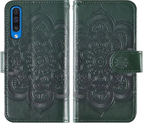ASUWISH متوافق مع Samsung Galaxy A50 A50S A30S Wallet Case و Glass Glass Screen Protector حامل بطاقة CORDER COLLER COLLED FOR GLAXAY A 50 50S 30S GAXALY S50 50A SM A505G Women Green in Kuwait