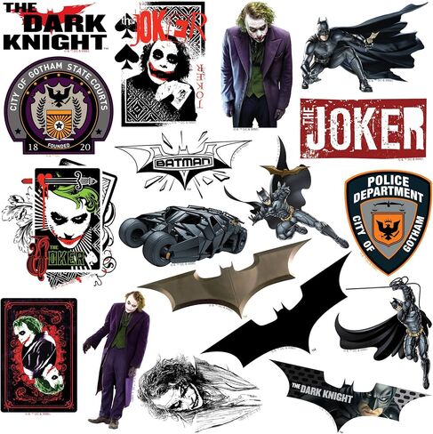 Batman The Dark Knight 50ct Vinyl Large Deluxe Stickers Variety Pack - Laptop, Water Bottle, Scrapbooking, Tablet, Skateboard, Indoor/Outdoor in Saudi Arabia