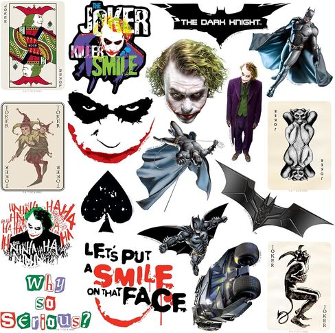 Batman The Dark Knight 50ct Vinyl Large Deluxe Stickers Variety Pack - Laptop, Water Bottle, Scrapbooking, Tablet, Skateboard, Indoor/Outdoor in Saudi Arabia