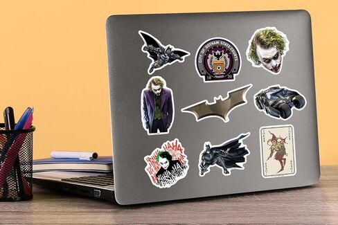 Batman The Dark Knight 50ct Vinyl Large Deluxe Stickers Variety Pack - Laptop, Water Bottle, Scrapbooking, Tablet, Skateboard, Indoor/Outdoor in Saudi Arabia