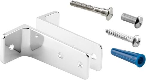 Prime-Line 656-6437 دعامات جدارية من قطعتين، 2-1/2 بوصة، سبائك الزنك، لمسة نهائية مطلية بالكروم (عبوتان) in Kuwait