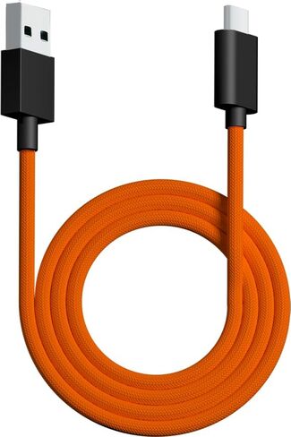 PWNAGE Ultra Custom Paracord Ultra Flexible USB C Cable for Gaming Keyboard, Mouse, Charging, Double-Sleeved Mechanical Keyboard Cable, 1.8M USB-A to USB-C, Red Color in Kuwait