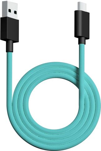 PWNAGE Ultra Custom Paracord Ultra Flexible USB C Cable for Gaming Keyboard, Mouse, Charging, Double-Sleeved Mechanical Keyboard Cable, 1.8M USB-A to USB-C, Red Color in Kuwait