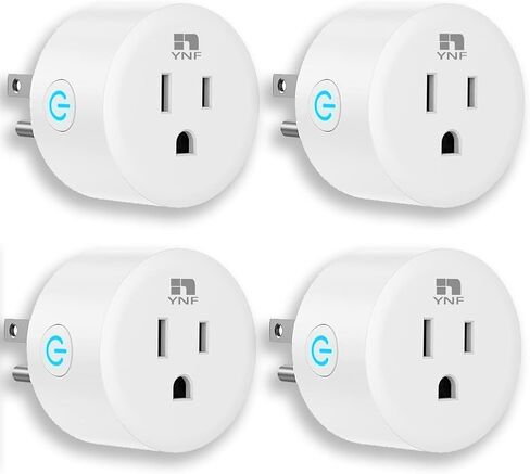 YNF Smart Plug، إعداد بسيط مع أمر صوتي واحد، يعمل مع Alexa فقط، التحكم الصوتي، التحكم عن بعد، وظيفة المؤقت، قائمة ETL، شبكة بلوتوث، Alexa Echo مطلوب (4 حزم) in Saudi Arabia