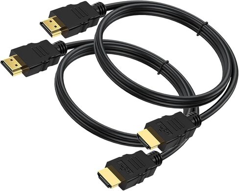 HDMI Cable 4-pack ، Short HDMI Cord 2ft ، محمي 4K HDMI إلى HDMI 2 قدم مع HDCP 2.2 ، HDR ، 3D ، EARC ، ARC & CL3 مصنفة | للتفجير ، التلفزيون ، الكمبيوتر المحمول ، الشاشة ، PS5 ، PS4 ، Xbox ، Fire TV ، Soundbar ، Roku & More in Kuwait