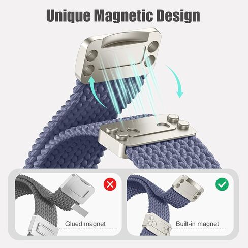 Charlam One Click No Gap Braided Bands متوافقة مع Samsung Galaxy Watch 7 Band 6 5 4 Fe 40mm 44mm ، شاهد 6/4 Classic/5 Pro in Kuwait