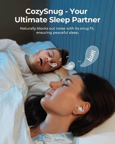 Lytmi CozySnug C1 Sleep Earbuds, Bluetooth 5.3 Noise-Blocking Sleep Headphones, App Control, Comfortable Fit, 3 Sizes of Ear Tips, 21H Playtime, Compact Design for Side Sleepers in Kuwait