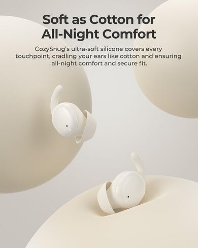 Lytmi CozySnug C1 Sleep Earbuds, Bluetooth 5.3 Noise-Blocking Sleep Headphones, App Control, Comfortable Fit, 3 Sizes of Ear Tips, 21H Playtime, Compact Design for Side Sleepers in Kuwait