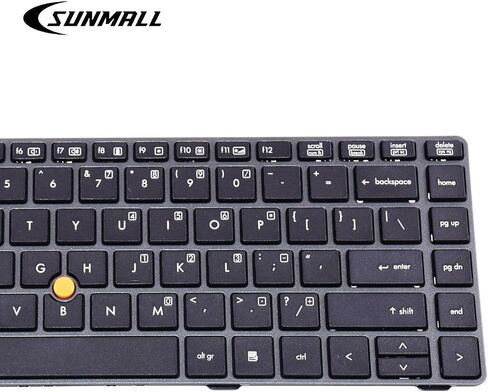 استبدال لوحة المفاتيح متوافق مع HP Probook 6460B 6465B 6470B 6475B 8460P 8460W 8470P 8470W Serier Laptop 635769-001 641835-001 V119026BBS13E مع POITER (Frame Prame) in Kuwait