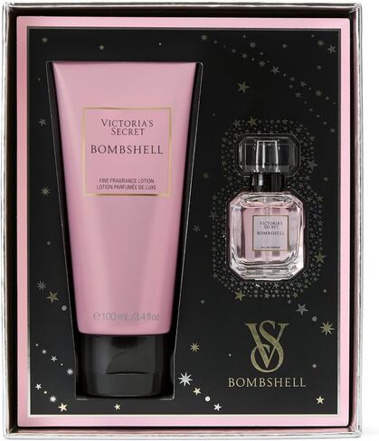 مجموعة هدايا ثنائية العطر بومبشيل ميني من فيكتوريا سيكريت: عطر صغير ولوشن للسفر in Kuwait