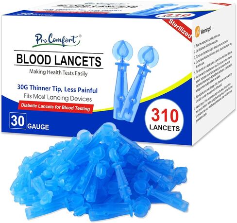 Twist Top Lancets, 310 Count 30 Gauge for Blood Sugar Test, Diabetic Lancets, Compatible with Most Lancing Device, Used with Pro Comfort Glucose Monitor in Kuwait