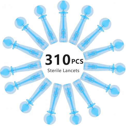 Twist Top Lancets, 310 Count 30 Gauge for Blood Sugar Test, Diabetic Lancets, Compatible with Most Lancing Device, Used with Pro Comfort Glucose Monitor in Kuwait
