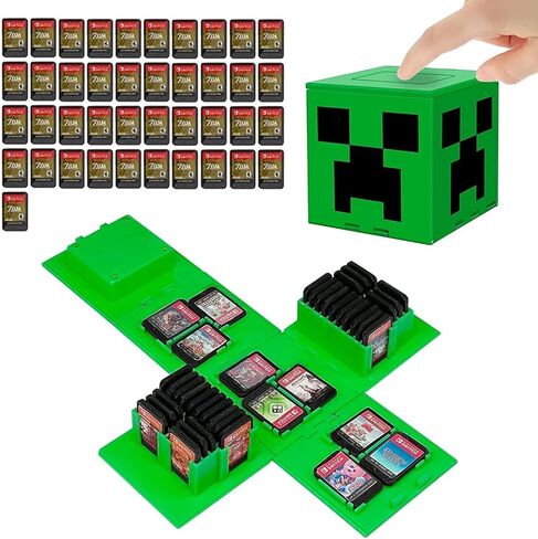 صندوق تخزين بطاقة Doepebaebae لبطاقة لعبة التبديل ، حامل بطاقة ألعاب الفيديو مع 41 فتحات بطاقة لعبة ، هدية ممتعة للأطفال (MG Red 41) in Kuwait