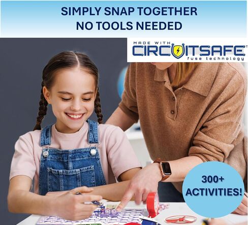 سناب سيركويتس مجموعة استكشاف الالكترونيات جونيور SC-100، اكثر من 100 مشروع، دليل مشروع ملون بالكامل، 28 جزء، لعبة تعليمية ستيم للاطفال من سن 8 سنوات فما فوق in Kuwait