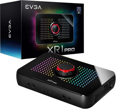 EVGA XR1 Pro Capture Card, 1440p/4K HDR Capture/Pass Through & HyperX QuadCast S – RGB USB Condenser Microphone for PC, PS4, PS5 and Mac, Anti-Vibration Shock Mount, 4 Polar Patterns in Saudi Arabia