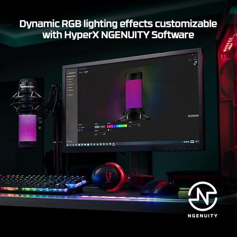 EVGA XR1 Pro Capture Card, 1440p/4K HDR Capture/Pass Through & HyperX QuadCast S – RGB USB Condenser Microphone for PC, PS4, PS5 and Mac, Anti-Vibration Shock Mount, 4 Polar Patterns in Saudi Arabia