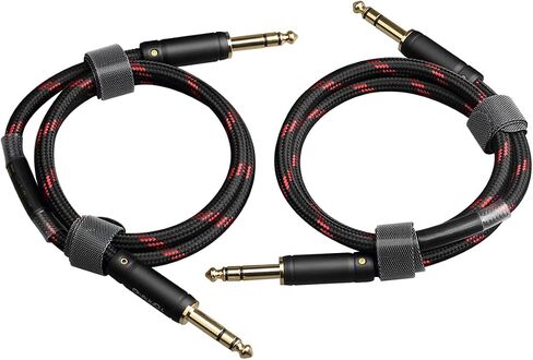 Topping TCT1 HiFi Audio Cable TRS to TRS Large Three-core 6.35mm Male to Male Balance Cable (25CM) in Kuwait