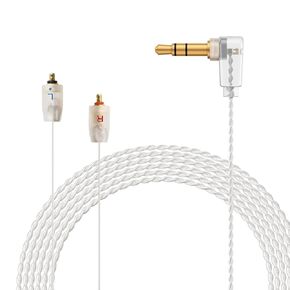 OKCSC IPX T2 إلى 3.5 مم ، كبل Aurora Audio Cable IPX T2 Earphone لـ Westone 2 Core High High Cable Ofc Silver Flated Cable - Thin For Pro X Series Pro X10 ، Pro X20 ، Pro X30 Headphones ، Black/ 3.5mm
