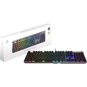 MSI Strike 600 - KAILH Midnight PRO Silent Tactile SWITCHES - Ergonomic Keycaps, Anti-Slip Base, Per-Key RGB Mystic Light, USB 2.0 - Full-Sized