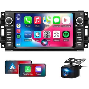 ستيريو سيارة لجيب Wrangler JK Radio 2007-2018 Dodge Ram 2009-2012 ، Android 13 جيجابايت+64 جيجابايت من شاشة اللمس مع كاميرا احتياطية من GPS Auto Auto Carplay Android Android