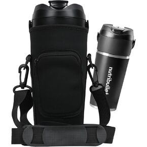 Portable Blender Storage Sleeve Bag for Nutribullet Blender with Shoulder Strap and Pocket Compatible with Nutribullet Flip Portable Blender NBPB50350AK (Black, 1 Piece)