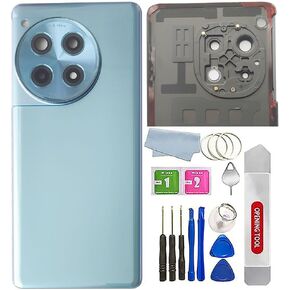 12R Back Glass Replacement for OnePlus 12R with Camera Glass Lens and Tape Parts All Versions +Tools (Gray)