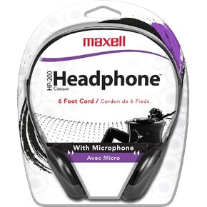 Maxell HP200MIC 199929 سماعة الرأس