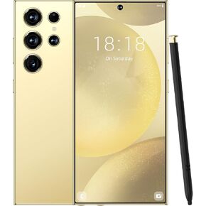 C24 Ultra Android 14 5G Smartphone 6.8 "HD 8GB RAM+256GB ROM 78MP+108MP 6000mAh Snapdragon8 Gen3 10 Core CPU Facial Recognition Fingerprint Unlocking (Black)