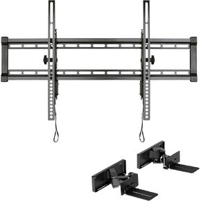 SANUS Slim Tilting TV Wall Mount for TVs up to 80" + Universal Extendable Soundbar Wall Mount
