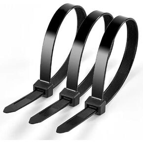 500pcs Black Zip Ties Heavy Duty 8 Inch Zip Ties for Home Office Garden Wire Ties with High Tensile Strength 18lbs