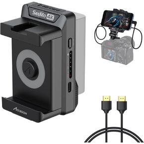 Accsoon SeeMo 4K with HDMI A Cable, HDMI to iOS Monitoring Transmitter Adapter