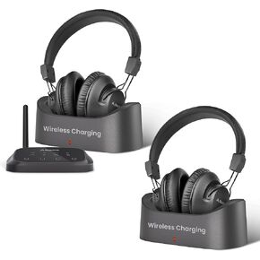 Avantree HT5009 Plus & Audition 3, Bundle - Wireless Over Ear Headphones for TV Watching with Bluetooth Transmitter and Charging Dock, Clear Voice Mode, Ideal for Seniors