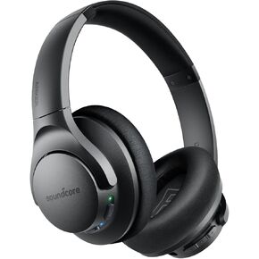 Soundcore Anker Life Q20 Hybrid Active Noise Cancelling Headphones, Wireless Over Ear Bluetooth Headphones, 60H Playtime, Hi-Res Audio, Deep Bass, Memory Foam Ear Cups, USB-C Charging (Renewed)