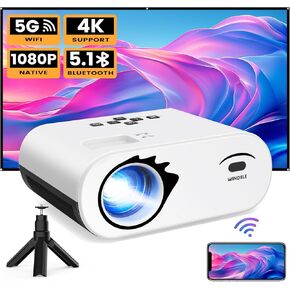 5G WiFi Bluetooth Projector & Mount
