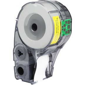 Upgraded M21-750-499 Nylon Label with chip for Brady Nylon Label General ID, Wire Marking,Equipment Labeling and Lab Labeling Black-on-White for M210、M211、BMP21、BMP21-PLUS、Printers .75" W 16' L