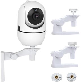 Baby Camera Mount Compatible with HelloBaby HB6550/HB65/HB40/HB66 Pro/HB6339, ANMEATE SM935E/SM650 /iFamily 43E, Kidsneed SM935, 180°Adjustable Baby Monitor Mount, Drill Installation, 2 Pack
